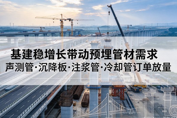 林口基建稳增长带动预埋监测管材需求，声测管、沉降板、注浆管订单持续放量